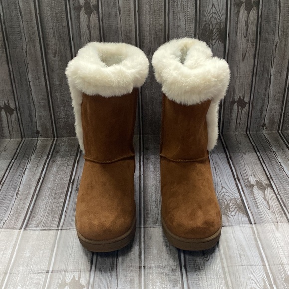 SO Chestnut Faux Fur Women's Boots Size 9.5 - Picture 4 of 11